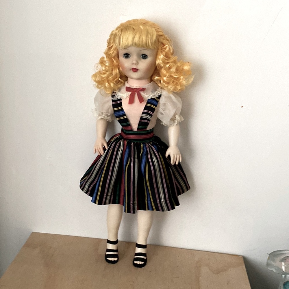 Rare Vintage 1950s Polly Ponds Doll 24” Vinyl & Rubber